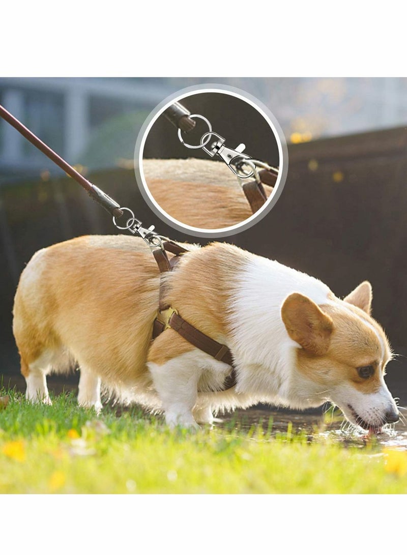 Excefore 100 Pcs Keychain Hooks with Key Rings, Keychain Clip Hooks With Rings for Lanyard Jewelry Making DIY Crafts(50 Pcs Metal Lobster Claw Clasps + 50 Pcs Split Key Rings) - Image 2