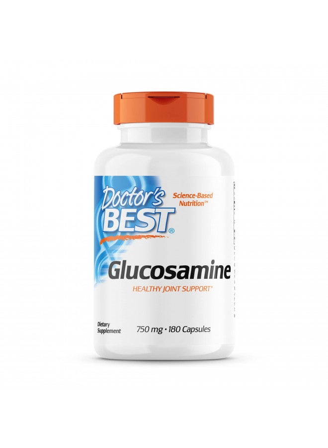 Doctor's BEST Doctor's Best Glucosamine, Non-GMO, Gluten & Soy Free, Joint Support, 750 mg, 180 Count  - Image 1