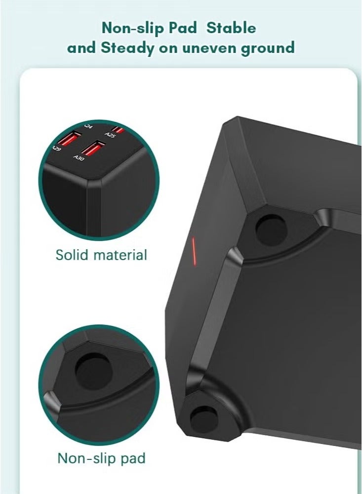 TIGER USB Charging Station 30 Port 150W – Multi-Port Fast Charging Station for Smartphones, Tablets, Laptops & More | Travel/Desktop USB Rapid Charger Organizer | High Power 150W, Efficient & Compact Design - Image 5