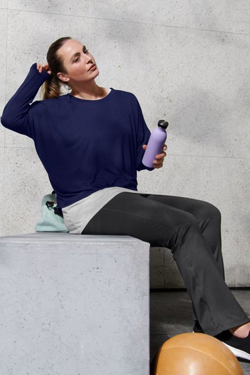 Tchibo تي شيرت رياضي نسائي 2 في 1، بنفسجي - Image 1