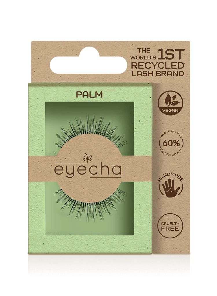 eyecha PALM Lengthening Vegan Lashes Flat Lash Technology, Super Slim Lash Band, Real Lash Extension Fibers, Reusable - Image 1