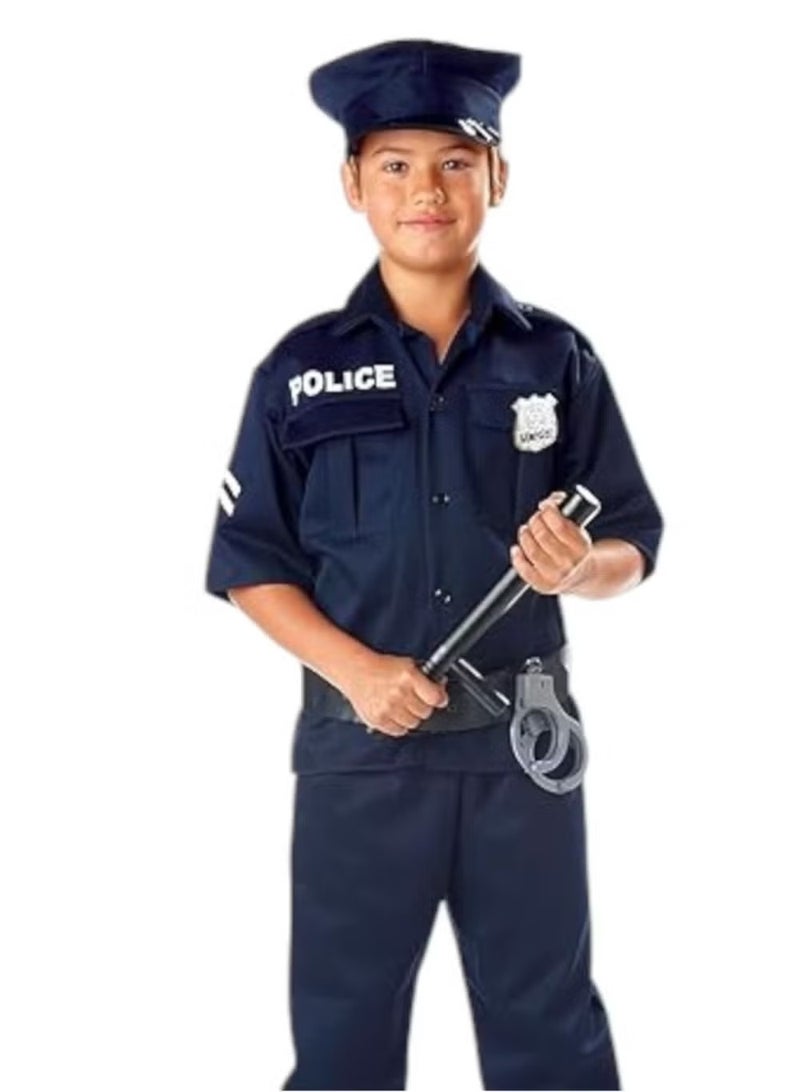 صندوق العاب زي الشرطة للأولاد مقاس صغير من 3 إلى 5 سنوات