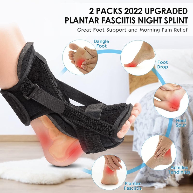 Enhanced Plantar Fasciitis Support Packs with Soft Viscoelastic Foam Pad | Achilles Plantar Fasciitis Relief Shoulder, Foot Tendinitis Relief, Dropped Heel, Arch Pain Support for Women and Men - Image 3