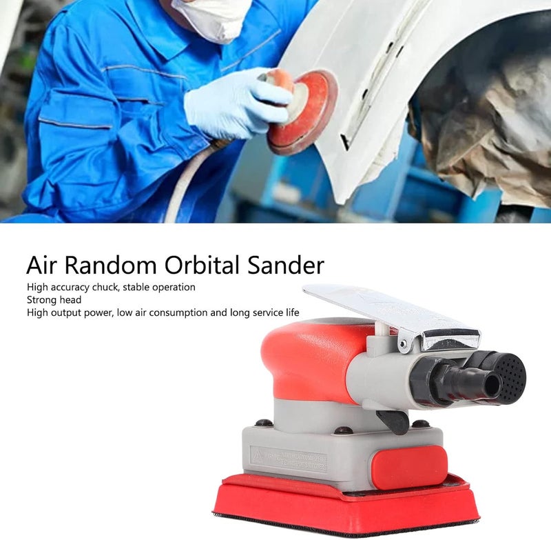 Random Orbital Sander, 10000Rpm Pneumatic Palm Sander, Low Vibration & Heavy Duty Air Palm Sander For Woodworking Composites Metal - Image 2