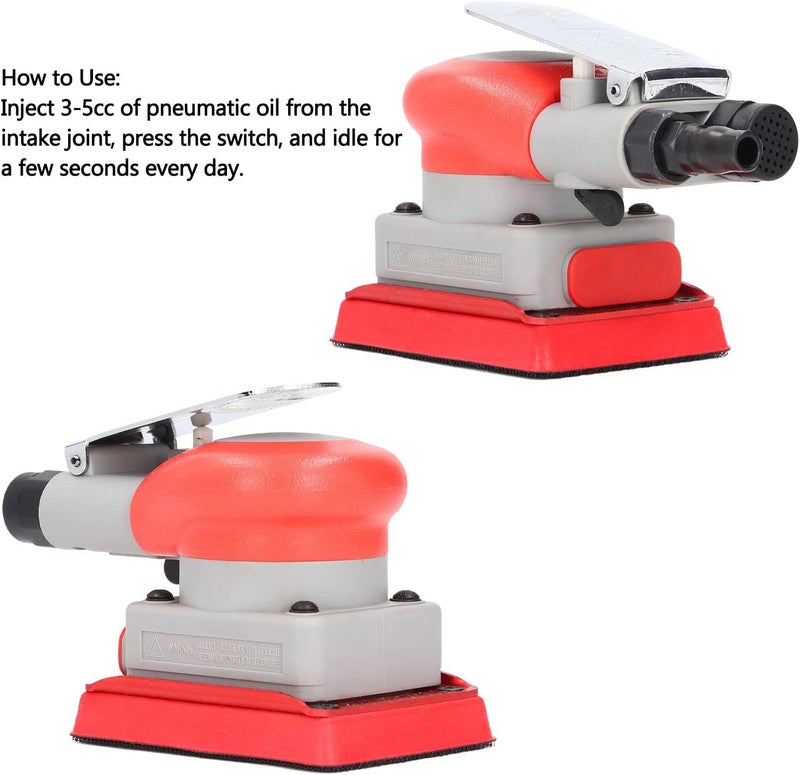 Random Orbital Sander, 10000Rpm Pneumatic Palm Sander, Low Vibration & Heavy Duty Air Palm Sander For Woodworking Composites Metal - Image 4