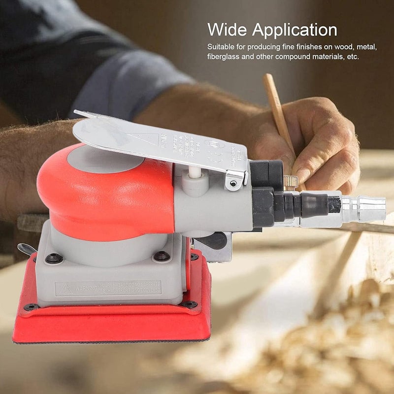 Random Orbital Sander, 10000Rpm Pneumatic Palm Sander, Low Vibration & Heavy Duty Air Palm Sander For Woodworking Composites Metal - Image 3
