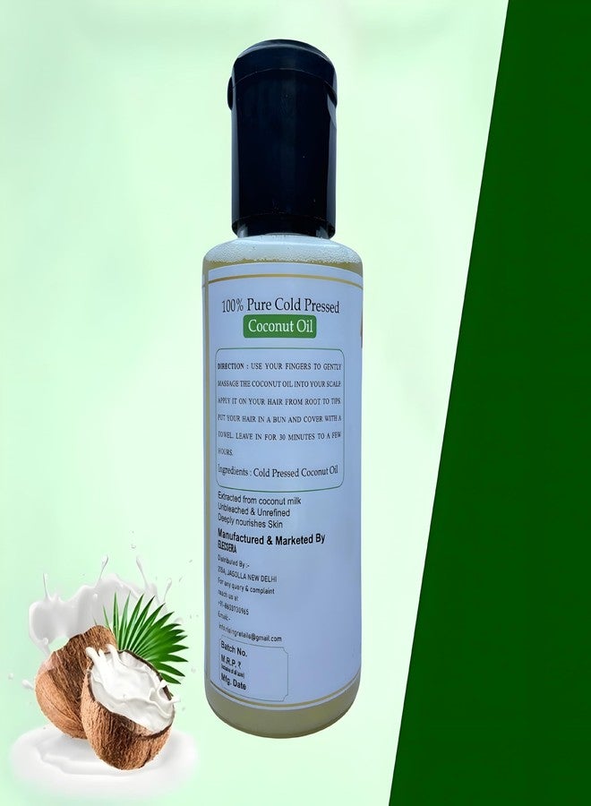 Elecsera Virgin Coconut Oil, All Natural Moisturizer, Face Cream, Body & Hair Massage Oil Hair Oil (100 ml) - Image 4
