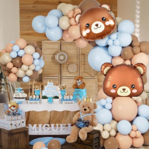 Wanna Party WP WANNA PARTY بالونات مطاطية 100 قطعة باللون البني والبيج لمجموعة قوس الزينة - Image 3