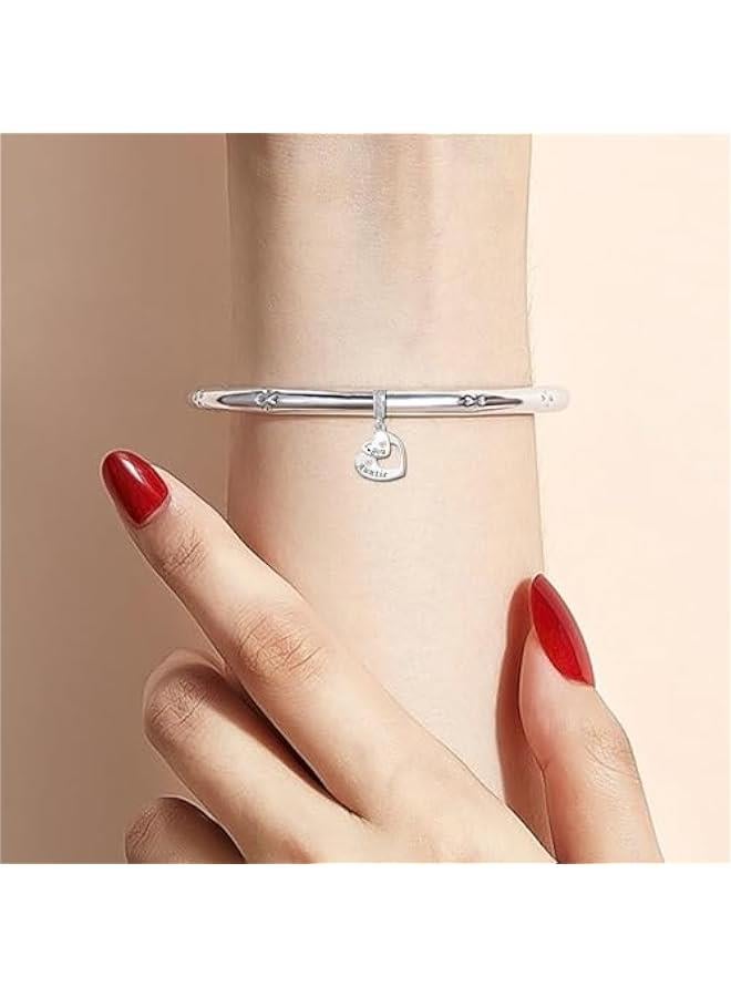 Arabest I Love You Heart Dangle Charms Compatible with Pandora Bracelet Necklace for Mom Daughter Grandma Granddaughter Nana Auntie Wife Sister Best Friend  - Image 4