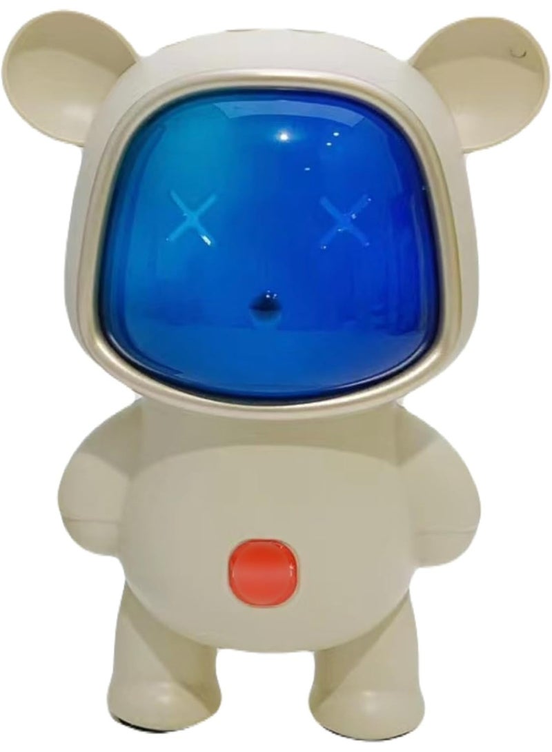 AN152 Mini Wireless Bluetooth Speaker | 5-7 Hours Playtime | Vivid RGB Lights | RGB Sound Effects | Multiple Play Modes | BTV5.3/TF Card | BTV5.3/TF/Pen Drive & Type-C Charging Port (Off White) - Image 1