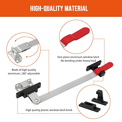 Alpha Rider RV Window Latch, Aluminum RV Emergency Exit Window Latch Replacement, A Practical Clip-on Adapter to Control Emergency Window Half/Full Open, Camper Exit Window Lock - Image 3