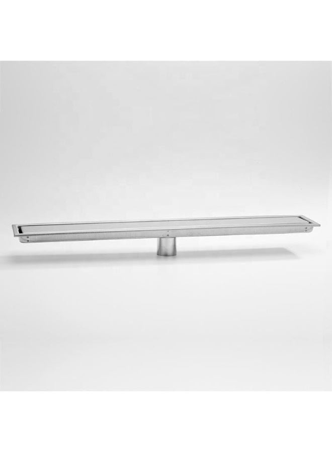 غطاء لبلاعة للصرف او للشور و مقاوم للصدأ - مصفاه دش مخفيه بلاطه مستطيل فضي 8 * 60سم - دش مستقيم لتصفة المياه ، طقم تصريف المياه الحمام مصنوع من الفولاذ المقاوم للصدأ 304 والنيكل المصقول دش مستطيل - Image 5