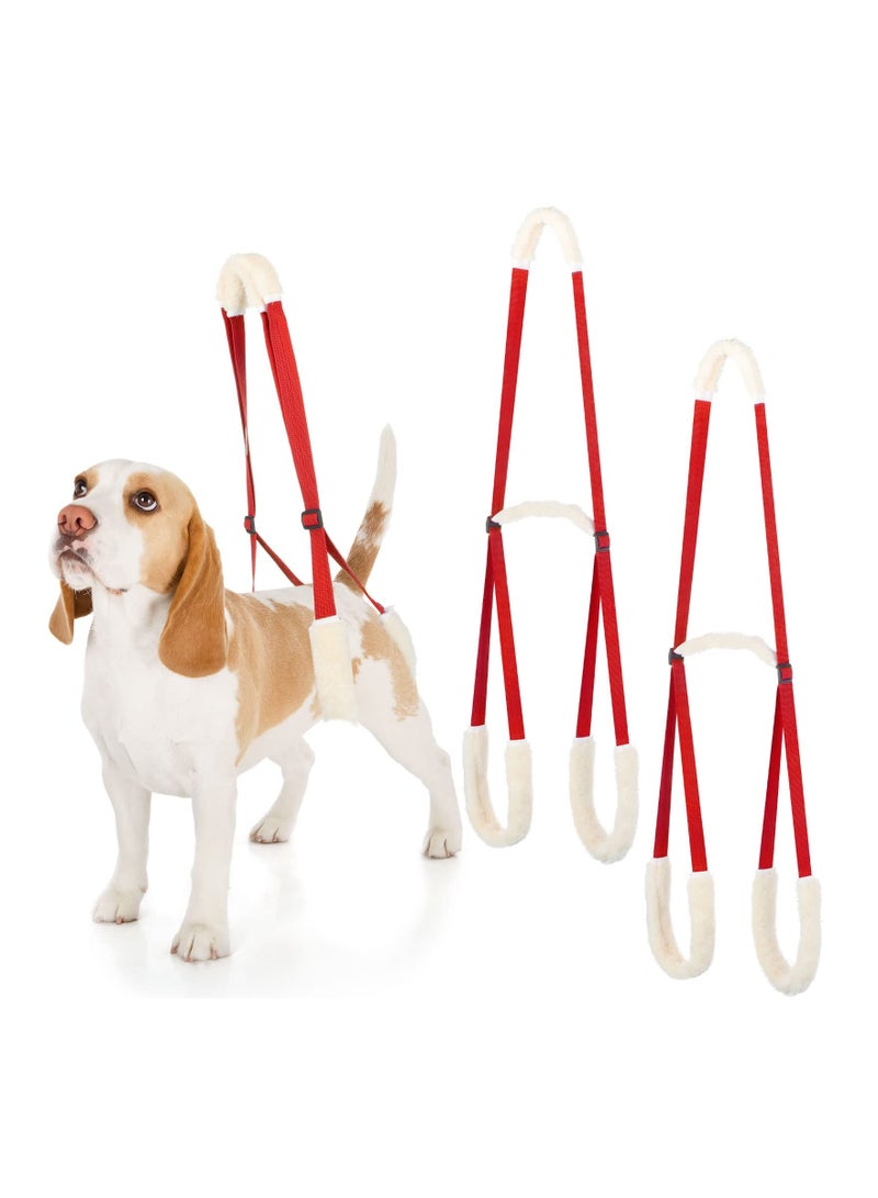 Zikra 2 Pcs Dog Support Harness for Back Legs Dog Rear Lifting Sling Aid with Handle and Shoulder Strap Hind Leg Support for Pet Mobility Helps Dogs with Poor Stability, Arthritis, Joint Injuries (Orange) - Image 1