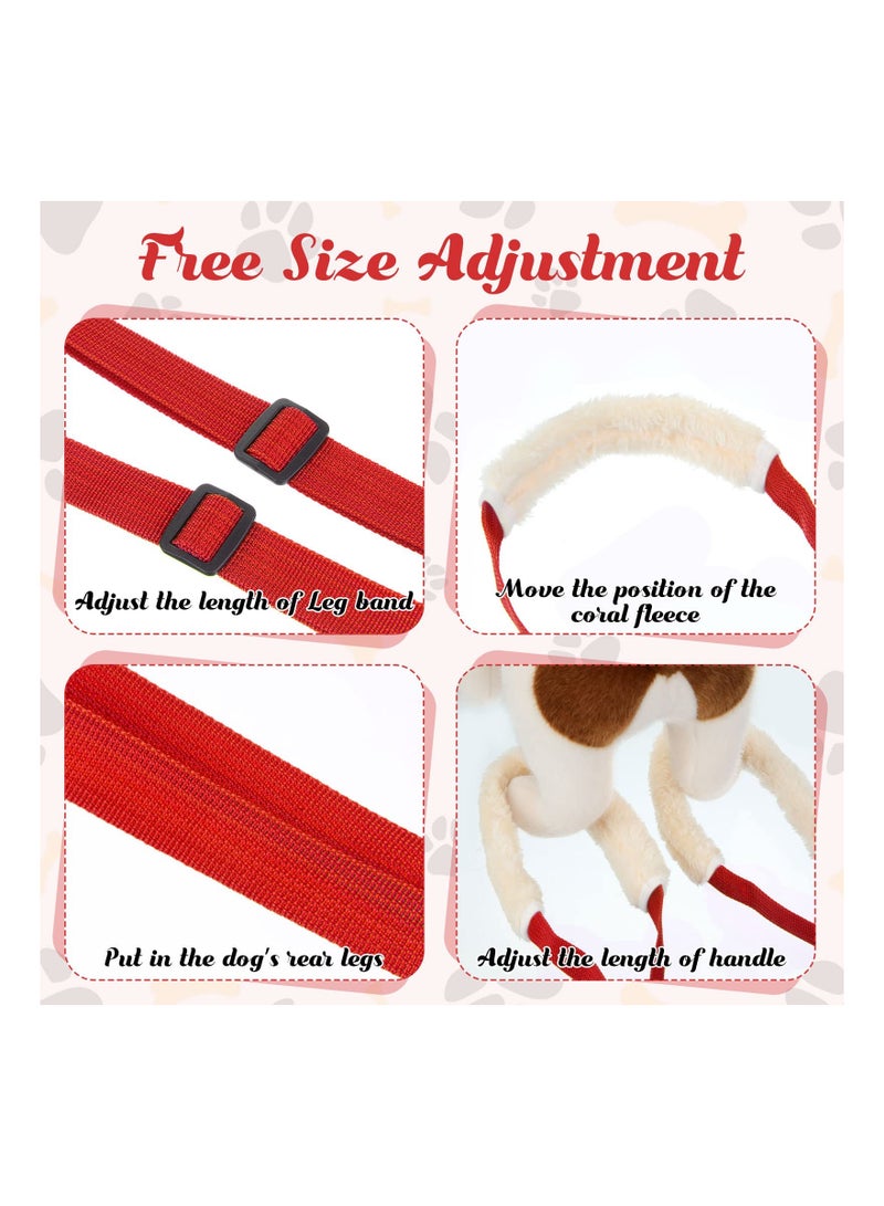 Zikra 2 Pcs Dog Support Harness for Back Legs Dog Rear Lifting Sling Aid with Handle and Shoulder Strap Hind Leg Support for Pet Mobility Helps Dogs with Poor Stability, Arthritis, Joint Injuries (Orange) - Image 2