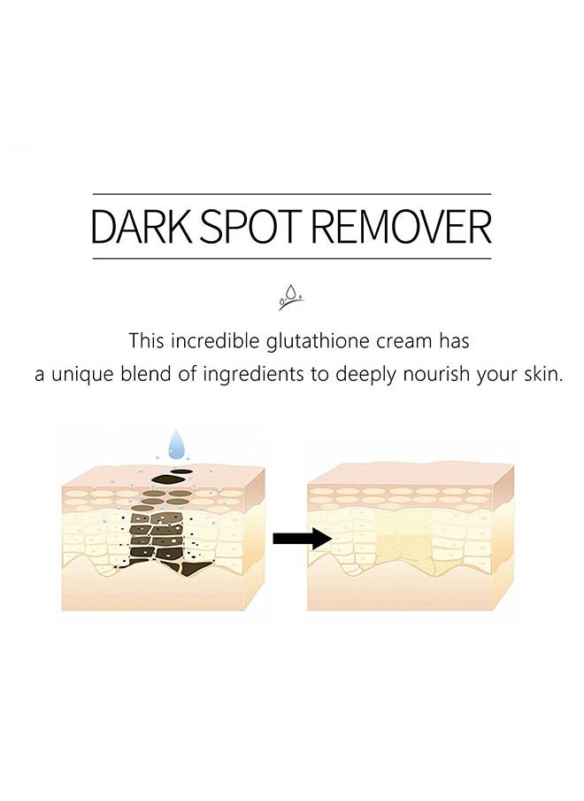 Lanthome - Glutathione Whitening Cream 20g, Intensive Lightening, Facial Dark Spots Remover, Face Moisturizer, Moisturizing and Brightening Tone Up Cream, Skin Lightening Cream with Kojic Acid - Image 1