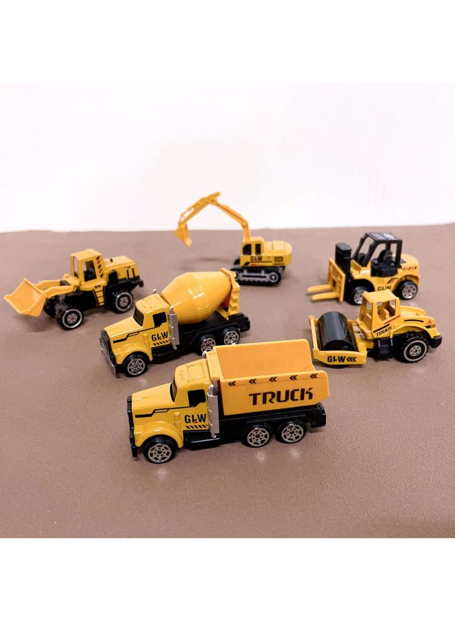 Children's Simulation Engineering Truck Fire Truck Police Car Baby Toy Car 6 Loaded Alloy Car Model Sliding Car Wholesale-Color:1:60 Police Car [6 Pack]]  - Image 3