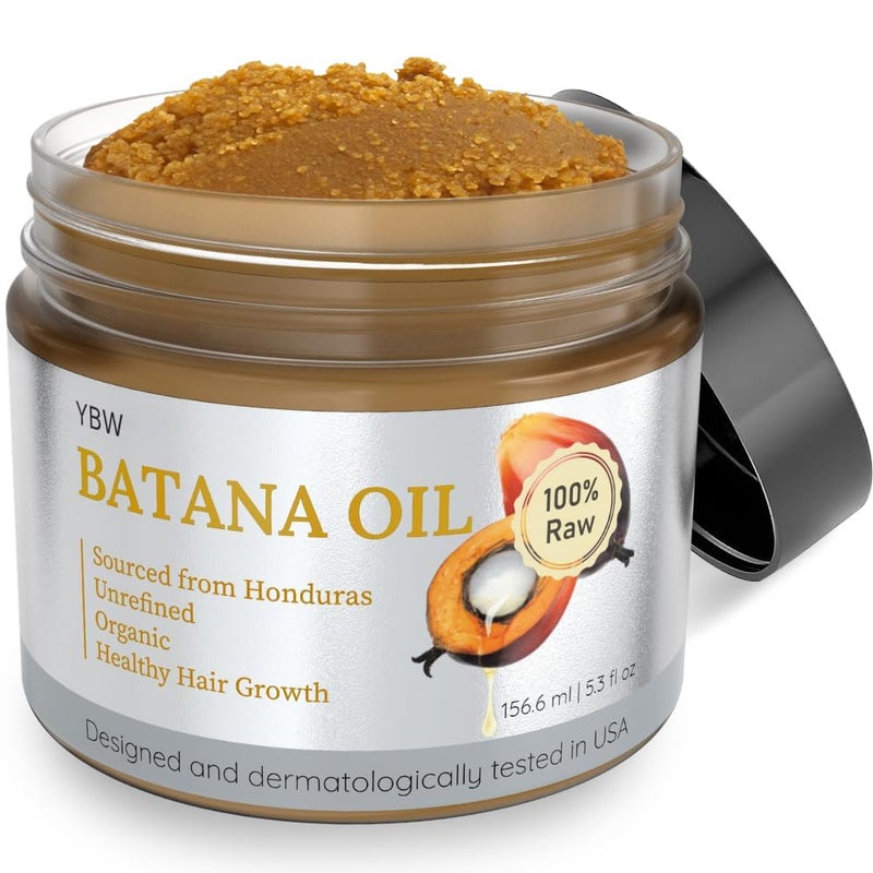 YBW Batana Oil for Hair Growth Dr Sebi Organic Natural Pure and 100 Raw Batana Oil Paste from Honduras  Botana Enhances Hair Thickness Prevents Loss for Men and Women
