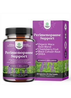 Natures Craft Complete Perimenopause Supplement for Women - Multibenefit Menopause Ease for Women with Maca Root Vitex Berry & Black Cohosh for Hot Flashes Night Sweats Hormone Balance and Mood Support (1 Month)  - Image 1