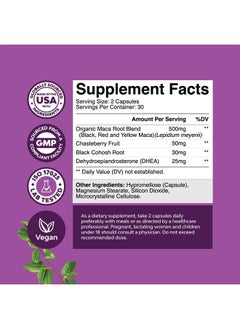 Natures Craft Complete Perimenopause Supplement for Women - Multibenefit Menopause Ease for Women with Maca Root Vitex Berry & Black Cohosh for Hot Flashes Night Sweats Hormone Balance and Mood Support (1 Month)  - Image 2