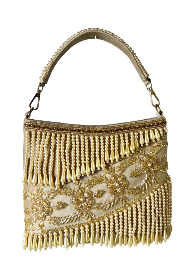 Harsha's Glam Clutches Embroidered Flower Handbag!