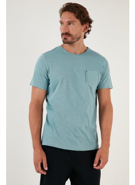 Buratti 100% Cotton Slim Fit Crew Neck Pocket T Shirt Men's T Shirt 5902000  - Image 2