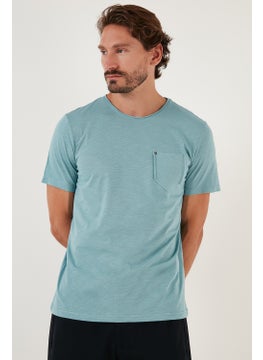 Buratti 100% Cotton Slim Fit Crew Neck Pocket T Shirt Men's T Shirt 5902000  - Image 3