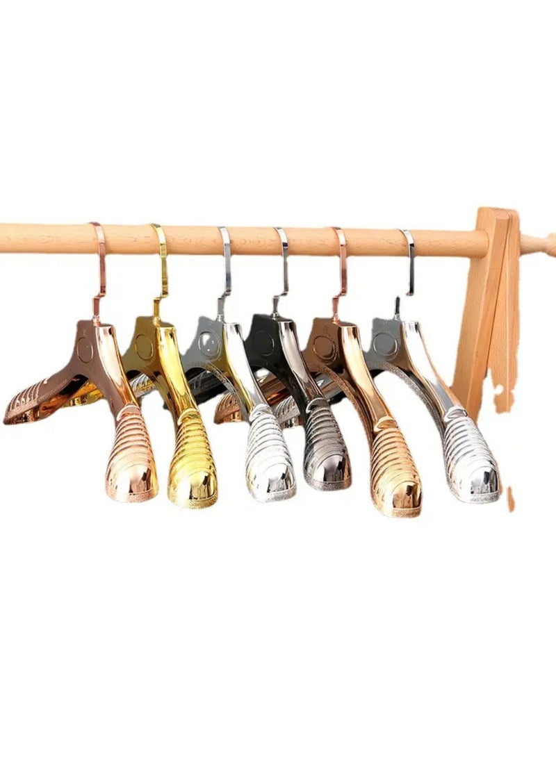 ORTUK 12 Pack Plastic Clothes Hangers, Non Slip Coat Hangers Wide Notched Shoulder Hangers 360° Rotatable Metal Swivel Hook, Gold Plastic Hangers for Suits, Jackets, Sweaters, Dresses, Pants Men Women 39cm - Image 5