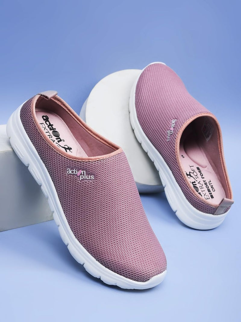 Action Women Light Pink Peach Mules ONTL0042LPPC04 - Image 2