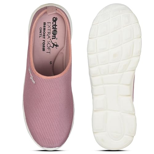 Action Women Light Pink Peach Mules ONTL0042LPPC04 - Image 4