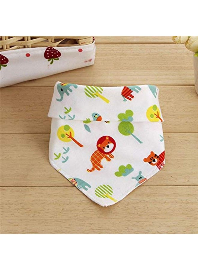 Uber World Cotton Bandana Baby Bibs Two Layered Cute Prints Reinforced Edges (Multicolor 6 Piece) - Image 4