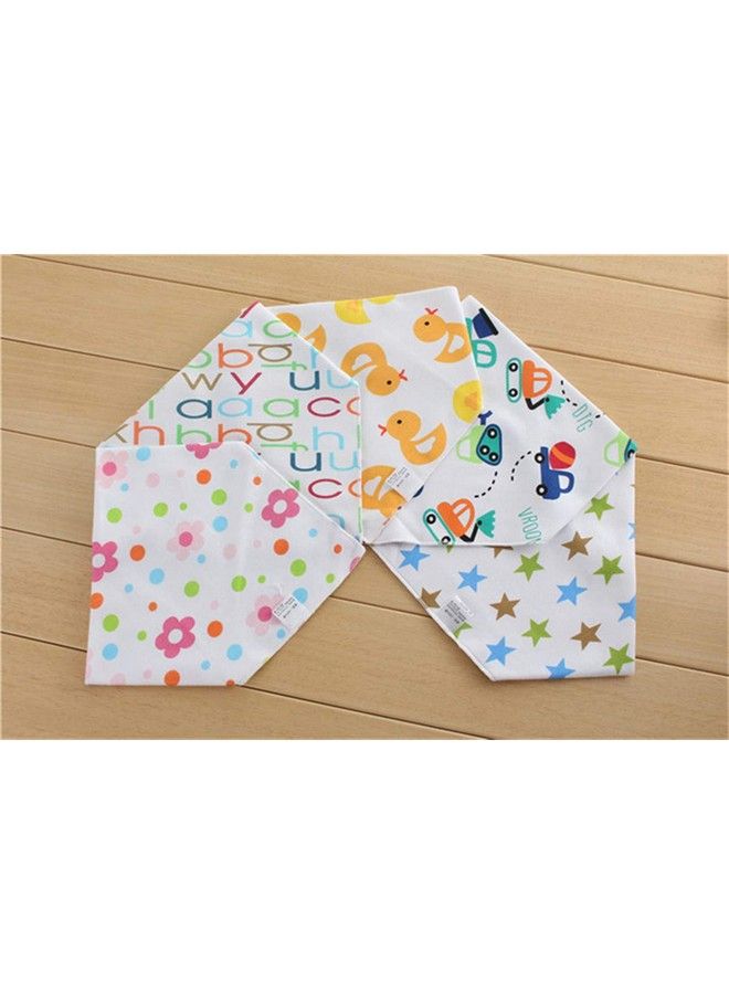 Uber World Cotton Bandana Baby Bibs Two Layered Cute Prints Reinforced Edges (Multicolor 6 Piece) - Image 3