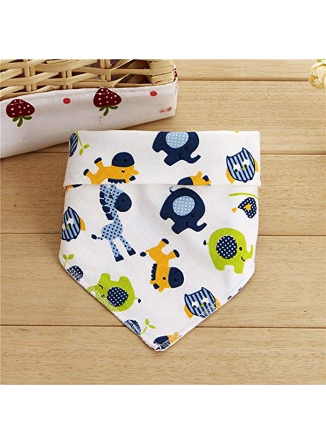 Uber World Cotton Bandana Baby Bibs Two Layered Cute Prints Reinforced Edges (Multicolor 6 Piece) - Image 5
