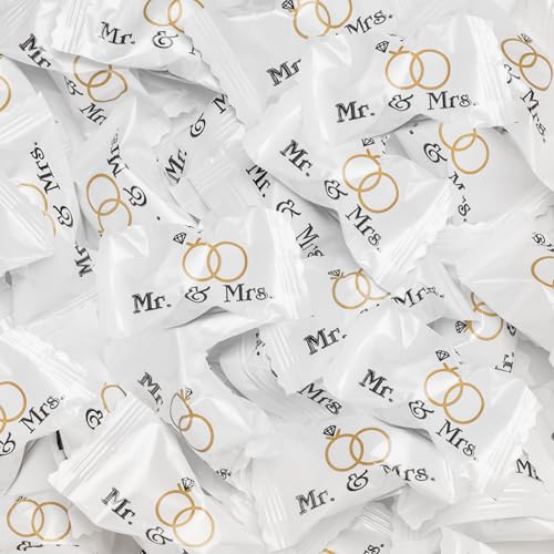 Candy Envy  Mr and Mrs Buttermints  13 oz Bag  Approximately 100 Individually Wrapped Mints  Wedding Favors - Image 5