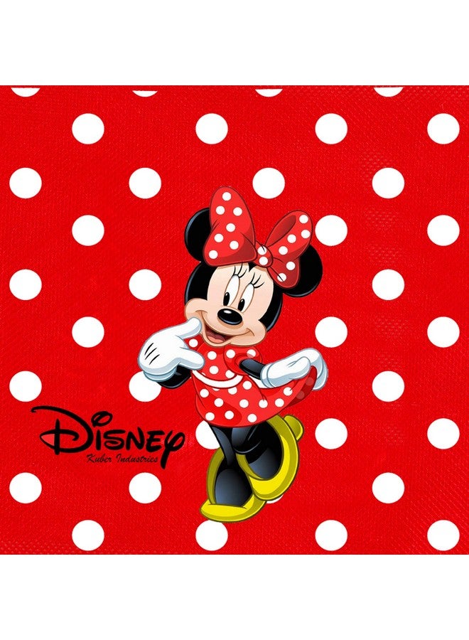 Kuber Industries Kuber Industries Portable Travel Shoe Bags Dust-Proof Shoe Organizer Space Saving Storage Bags, Disney Minnie Print (Set of 9,Red) -HS_35_LUGGAGE17998 - Image 3