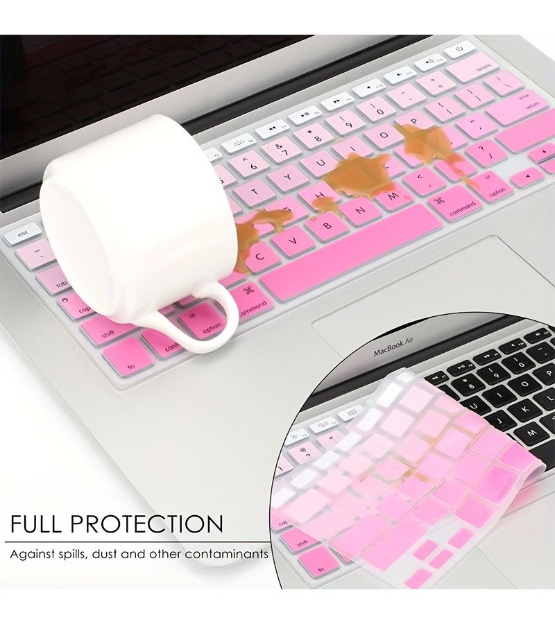 غطاء لوحة مفاتيح بلون أومبري أزرق لأجهزة MacBook Air 13 وMacBook Pro مقاس 13 و15 و17 لعام 2015 والإصدارات الأقدم - Image 5