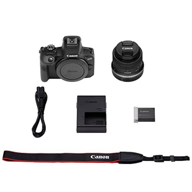 EOS R100 Mirrorless Camera with RF-S 18-45mm F4.5-6.3 IS STM Lens, Black: 1 camera + 1 lens for photography enthusiasts, lightweight polycarbonate body, image stabilization, black finish, compact and beginner-friendly design - Image 4