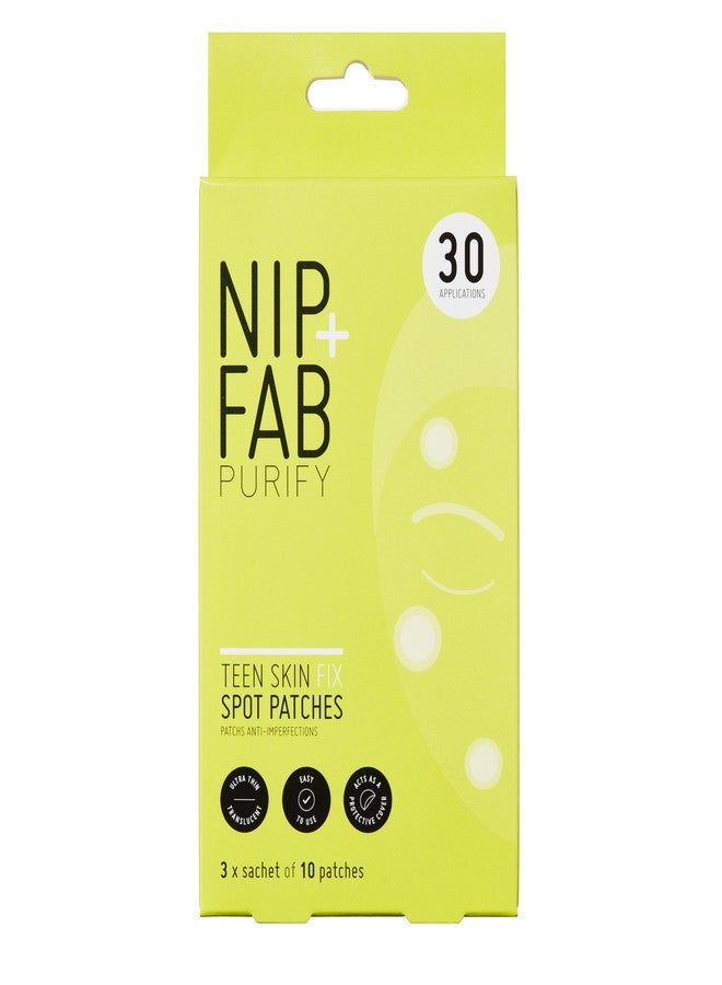 Nip+Fab Teen Skin Spot Patches, 30 Patches, Perfect for Blemish-Prone Teenage Skin, Anti-Spots with Salicylic Acid, Witch Hazel and Wasabi Extract, Face Skin Exfoliating, Calming - Image 1