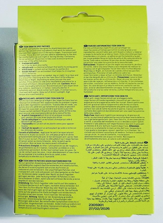 Nip+Fab Teen Skin Spot Patches, 30 Patches, Perfect for Blemish-Prone Teenage Skin, Anti-Spots with Salicylic Acid, Witch Hazel and Wasabi Extract, Face Skin Exfoliating, Calming - Image 3