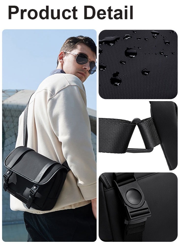 ARCTIC HUNTER - Crossbody Bag for Men, Lightweight Small Tablet Bag Work Office Bag, Black - Image 1