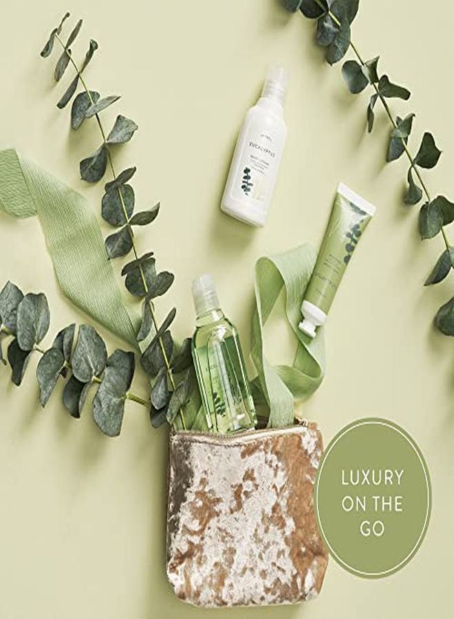 Thymes Eucalyptus Travel Set & Beauty Bag Contains Body Wash Body Lotion & Hand Cream - Image 4