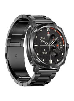 SWISS MILITARY Dom 4 Smartwatch - 1.43 Inch Amoled, Call Features, Multi Language, Heart Rate/BP/Oxygen Level Monitoring, Wireless Charging, 5-7 Days Battery Life,IP67, Compatibility: iOS/Android Gun Metal Black  - Image 5