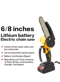 Beauenty Powered Mini Chainsaw Machine Cordless 6-inch Handheld Electric Power Chain Saw Auto Refueling with 2 Batteries for Yard Home and Garden Tree Trimming Wood Cutting  - Image 2