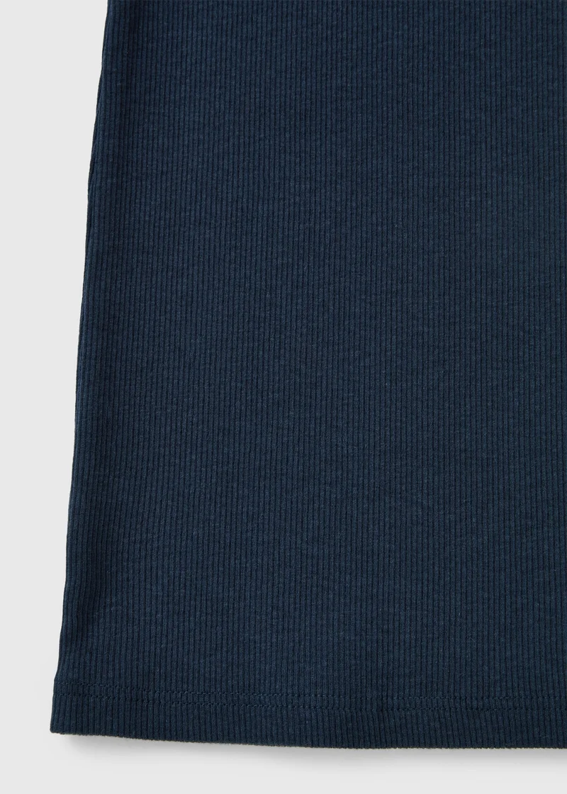 ماتلان Girls Navy Ribbed Flared Leggings