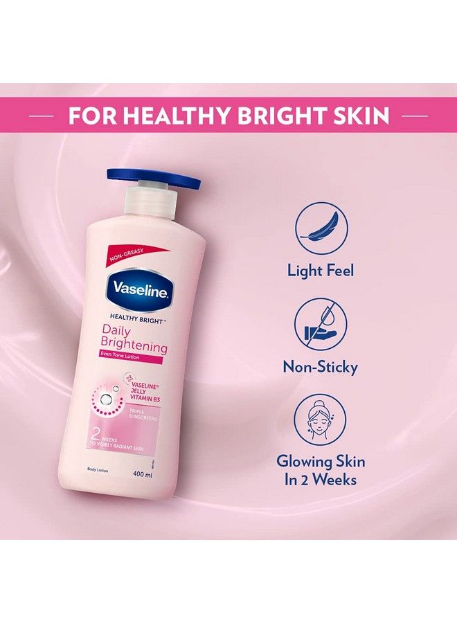 Vaseline Healthy Bright Body Lotion 400Ml Daily Brightening Body Moisturizer With Sunscreen For Dry Skin Lotion For Nongreasy Glowing Skin - Image 5