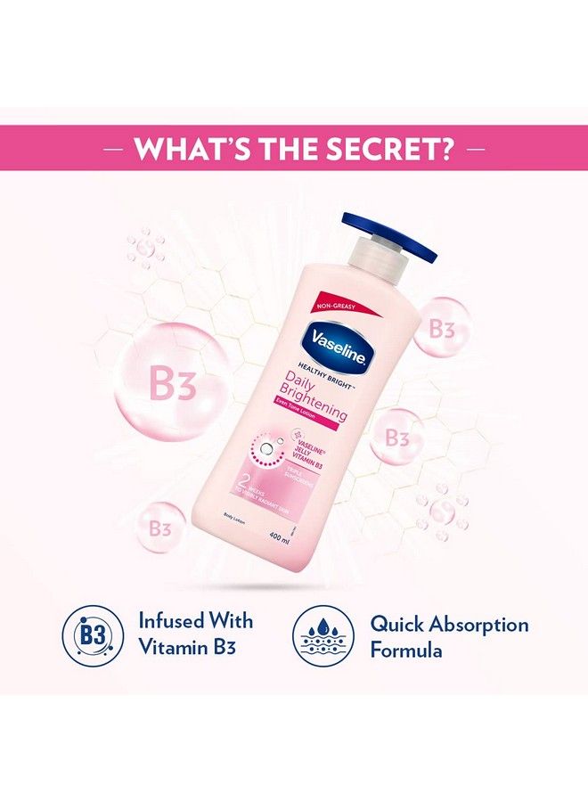 Vaseline Healthy Bright Body Lotion 400Ml Daily Brightening Body Moisturizer With Sunscreen For Dry Skin Lotion For Nongreasy Glowing Skin - Image 4