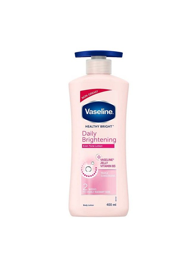 Vaseline Healthy Bright Body Lotion 400Ml Daily Brightening Body Moisturizer With Sunscreen For Dry Skin Lotion For Nongreasy Glowing Skin - Image 2