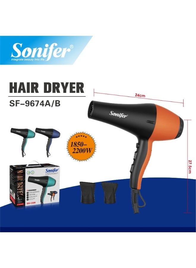 Sonifer SF-9674A/B Hair Dryer with AC Motor, Ionic Technology, 2200W - Image 4