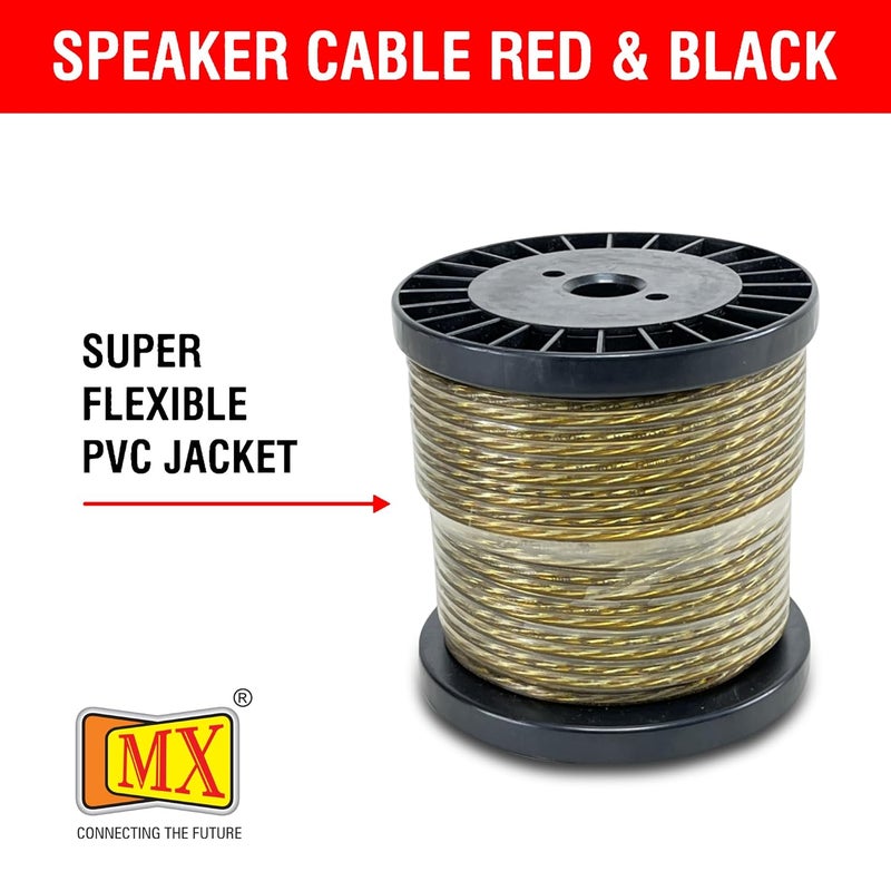 MX كابل سلك مكبر الصوت OFC نحاس خالي من الأكسجين 14 AWG قياس 2 موصل سلك مكبر الصوت 15 متر لنظام المسرح المنزلي مكبرات الصوت المحيطة سلك السيارة الخارجية مكبرات الصوت RV كابل الصوت - Image 2