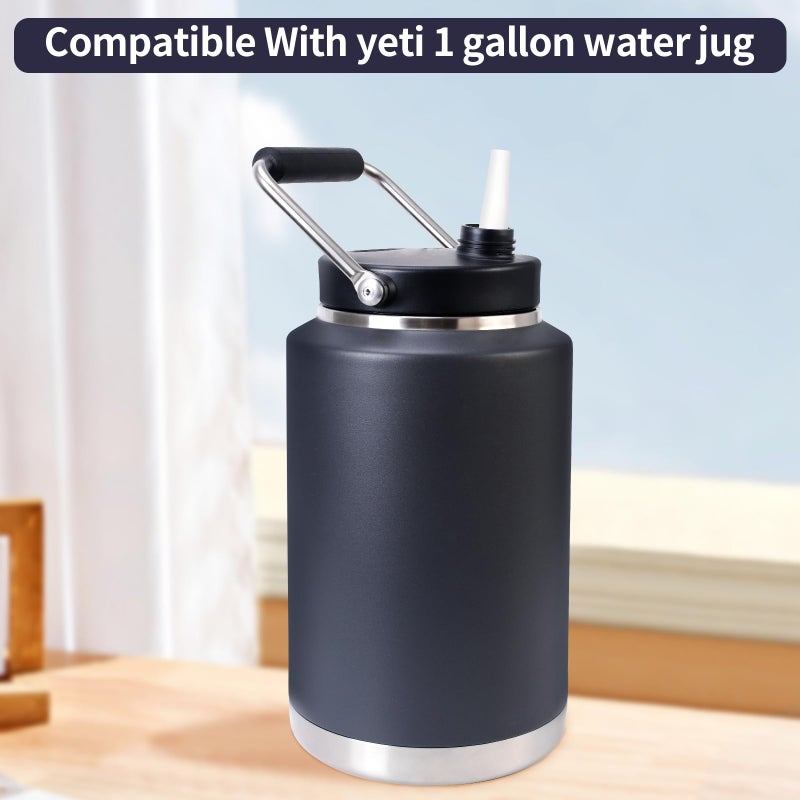 crayBG Straw Adapter Kit for Yeti 1 Gallon Water Jug, Straw for Yeti Gallon Water Jug, 5-Pack of Reusable BPA Free Straws, Includes Cleaning Brush, Food-Grade Plastic - Image 5
