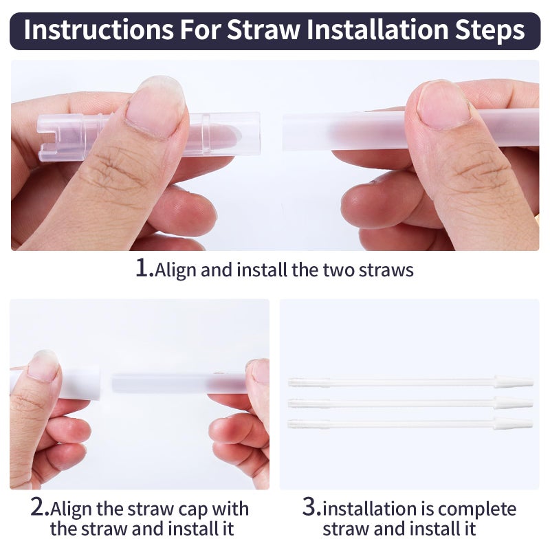 crayBG Straw Adapter Kit for Yeti 1 Gallon Water Jug, Straw for Yeti Gallon Water Jug, 5-Pack of Reusable BPA Free Straws, Includes Cleaning Brush, Food-Grade Plastic - Image 2